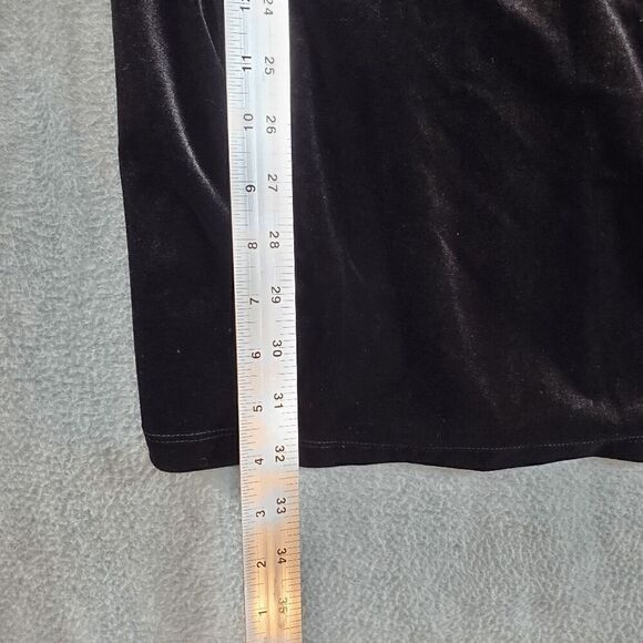 FOREVER 21 Dress Womens Medium Black Party/Cocktail Velvet Long Sleeve Mock Neck - Picture 4 of 11